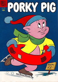 Porky Pig (Dell, 1952 series)  #38 (January-February 1955) — Untitled [Inner Tube for Thin Ice]
