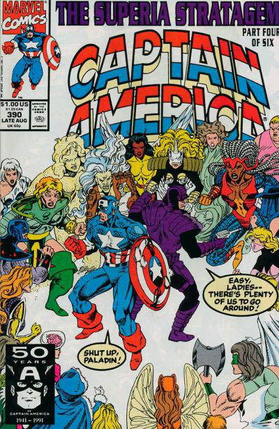 Captain America (Marvel, 1968 series) #390 Late August 1991