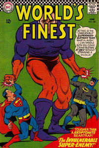 World's Finest Comics (DC, 1941 series)  #158 (June 1966) — The Invulnerable Super-Enemy!