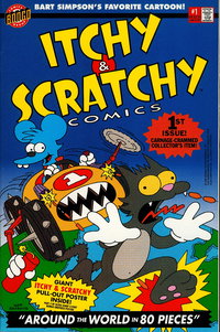 Itchy & Scratchy Comics (Bongo, 1993 series)  #1 ([December] 1993) — Around the World in 80 Pieces