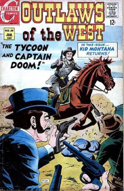 Outlaws of the West (Charlton, 1957 series) #68 (January 1968)