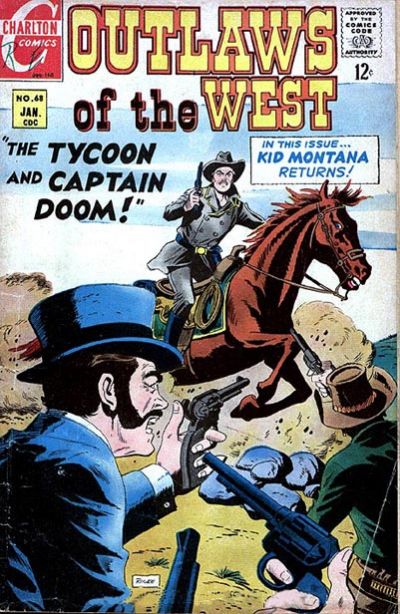 Outlaws of the West (Charlton, 1957 series) #68 (January 1968)
