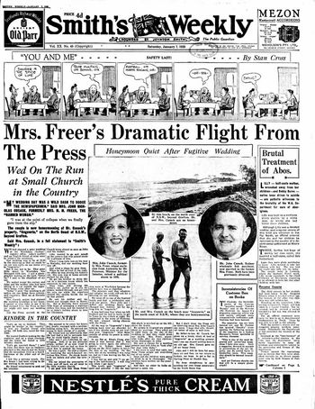 Mrs. Freer's Dramatic Flight from the Press