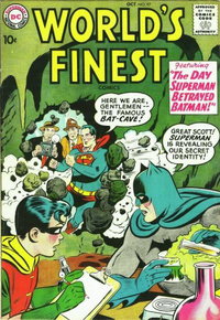 World's Finest Comics (DC, 1941 series)  #97 (October 1958) — The Day Superman Betrayed Batman!