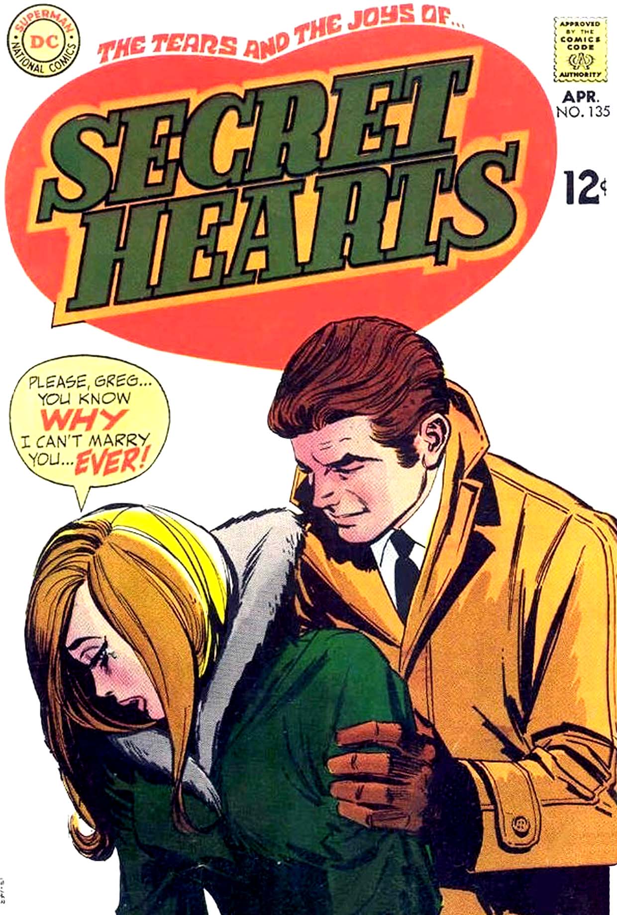 Secret Hearts (DC, 1949 series) #135 (April 1969)