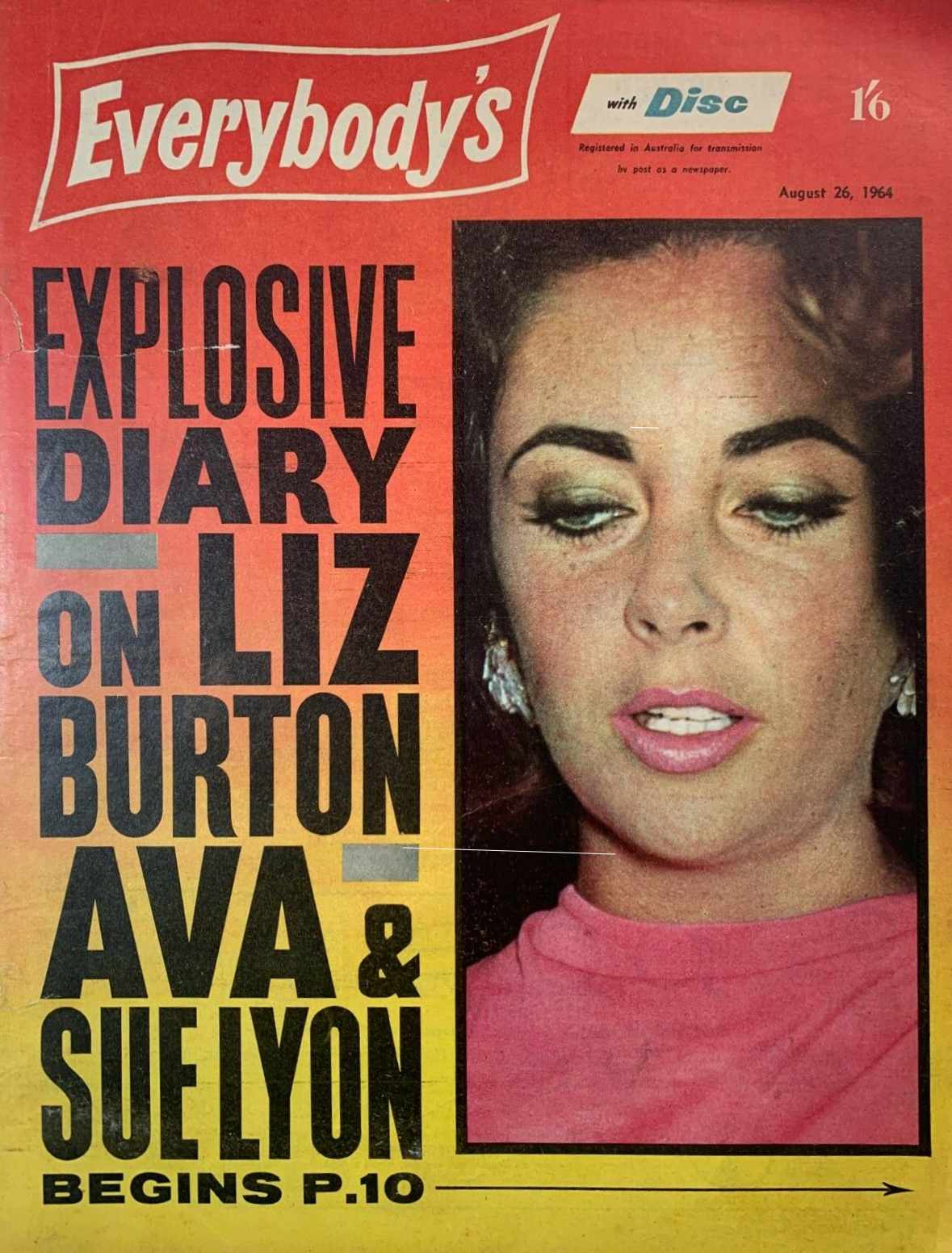 Everybody's (Consolidated Press, 1961 series)  — with Disc (26 August 1964)