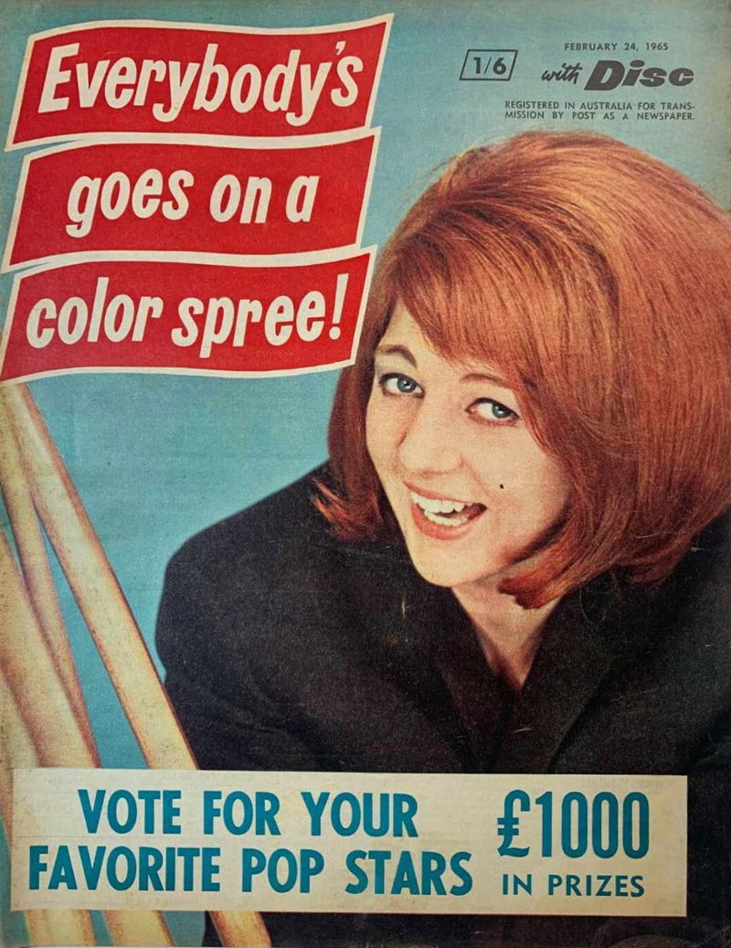 Everybody's (Consolidated Press, 1961 series)  — with Disc (24 February 1965)