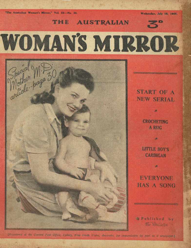 The Australian Woman's Mirror (Bulletin, 1924 series) v23#34 (16 July 1947)