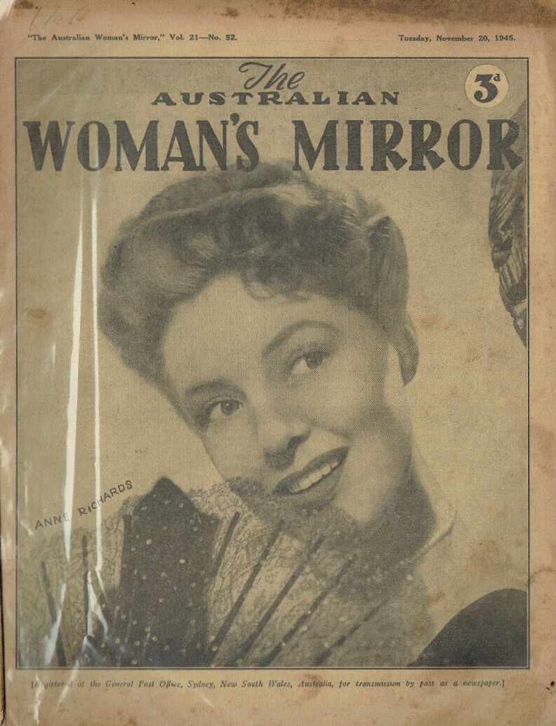 The Australian Woman's Mirror (Bulletin, 1924 series) v21#52 (20 November 1945)