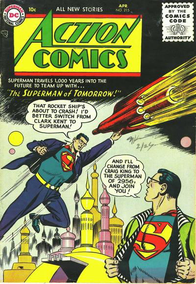 Action Comics (DC, 1938 series) #215 April 1956