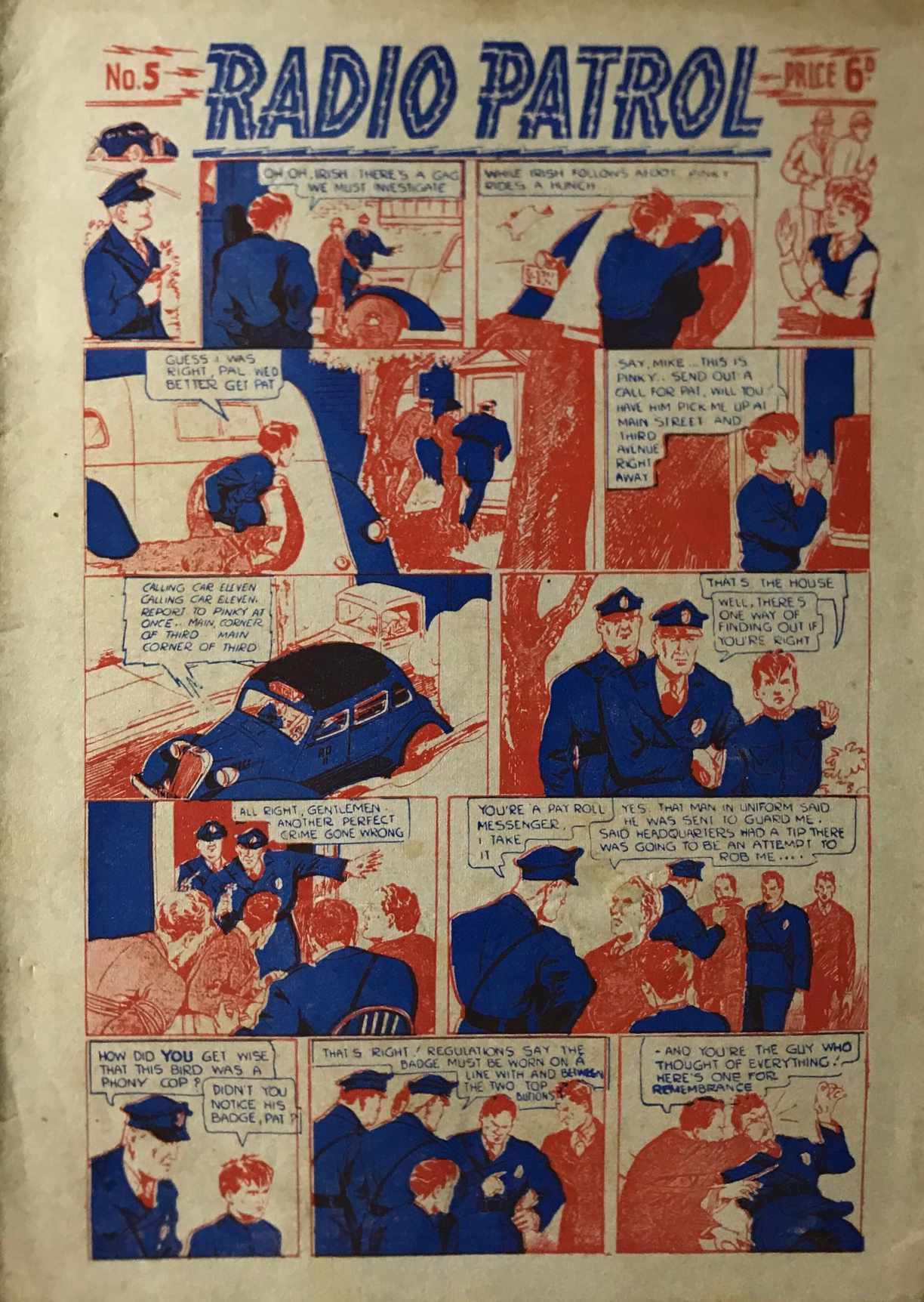 Radio Patrol (NZ Transfer, 1940? series) #5 ([October 1945?])