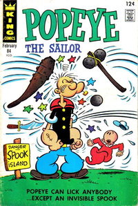 Popeye (King, 1966 series)  #84 (February 1967) — Popeye Can Lick Anybody... Except an Invisible Spook