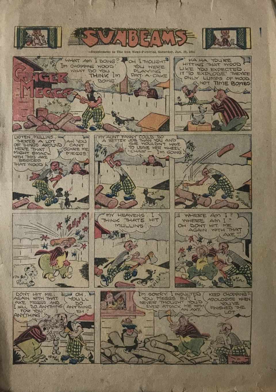 Sunbeams: Supplement to the Sun News-Pictorial (Unknown, 1940? series) 29 January 1944 (29 January 1944)