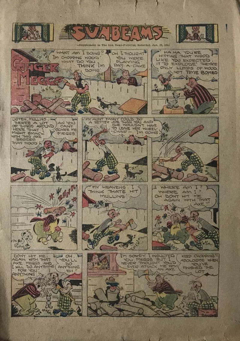 Sunbeams: Supplement to the Sun News-Pictorial (Unknown, 1940? series) 29 January 1944 (29 January 1944)