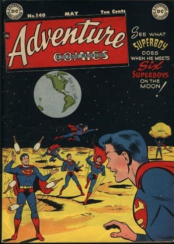 Six Superboys on the Moon