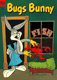 Bugs Bunny (Dell, 1952 series)  #32 (August-September 1953) — Untitled [Lobster as Hedge Trimmer]