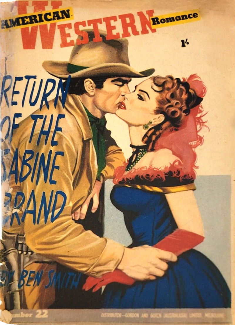 American Western Romance (Malian, 1953? series) #22 — Return of the Sabine Brand ([November 1954?])