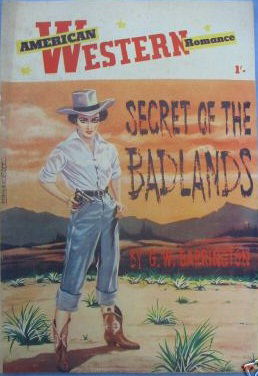 American Western Romance (Malian, 1953? series) #27 — Secret of the Badlands ([April 1955?])