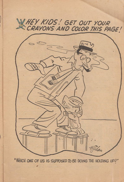 Dennis the Menace (Pines, 1953 series)  #9 (March 1955) — Hey Kids! Get Out Your Crayons and Color This Page!