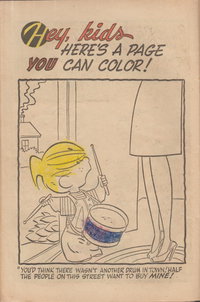 Dennis the Menace (Pines, 1953 series)  #11 (July 1955) — Hey, Kids!  Here's a Page You Can Color!