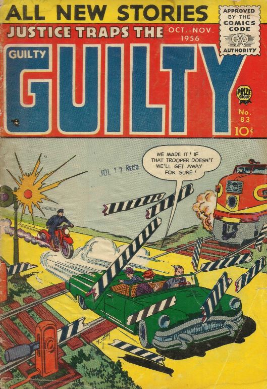 Justice Traps the Guilty (Prize, 1947 series) v9#5 (83) (October-November 1956)