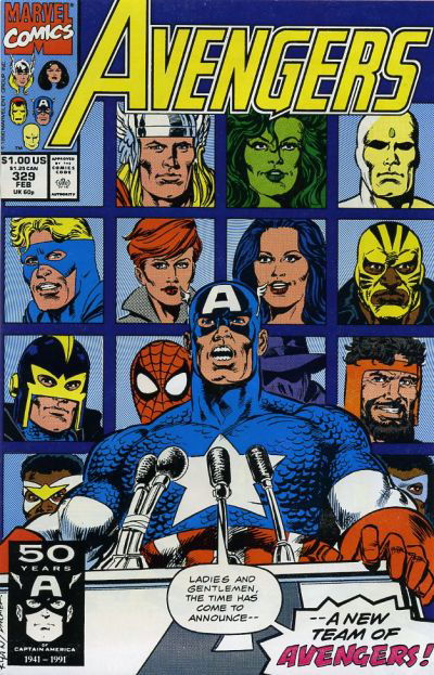 The Avengers (Marvel, 1963 series) #329 February 1991