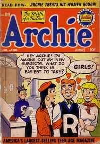 Archie Comics (Archie, 1942 series) #69 July-August 1954