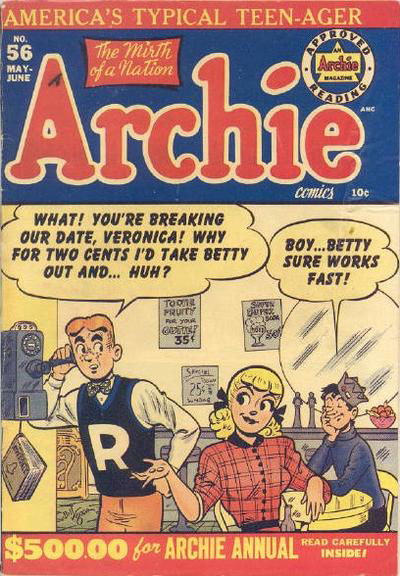 Archie Comics (Archie, 1942 series) #56 May-June 1952