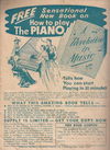 Tarzan of the Apes (New Century, 1954? series) #58 — Free Sensational New Book on How to Play the Piano (page 1)