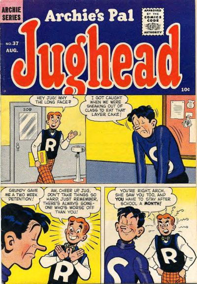 Archie's Pal Jughead (Archie, 1949? series) #37 (August 1956)