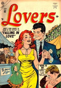 Lovers (Marvel, 1949 series)  #65 (January 1955) — Falling in Love!; Here Is My Life!
