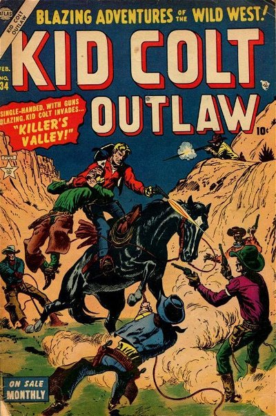 Kid Colt Outlaw (Marvel, 1949 series) #34 (February 1954)