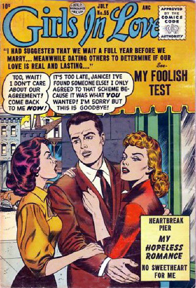 Girls in Love (Quality, 1955 series) #55 (July 1956)