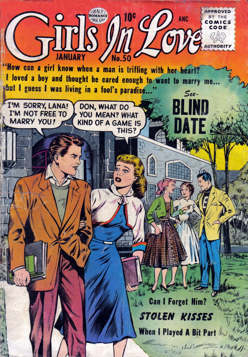 Girls in Love (Quality, 1955 series) #50 (January 1956)