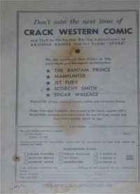 Crack Western Comic (Pyramid, 1952 series) #1 — Don't Miss the Next Issue of Crack Western Comic (page 1)