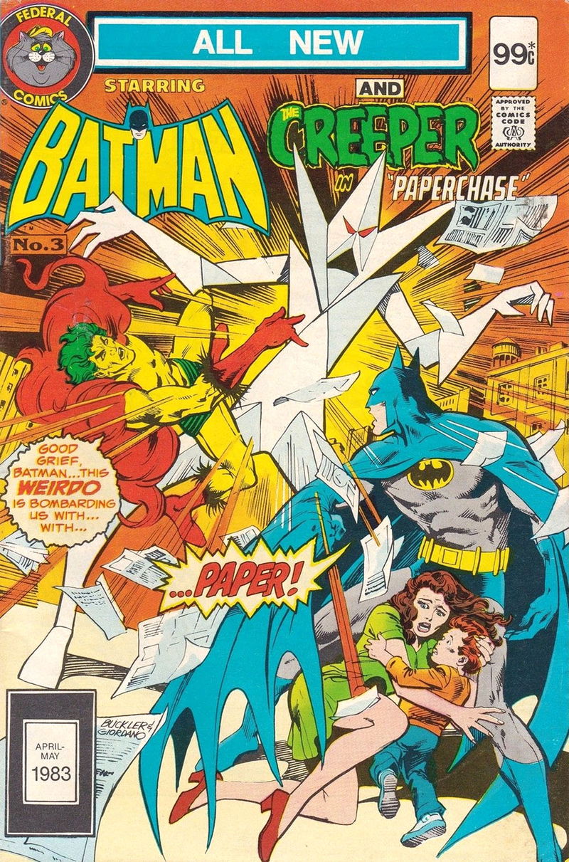 Federal Comics Starring Batman (Federal, 1983 series) #3 — Batman and the Creeper (April-May 1983)