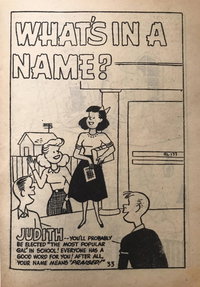 Romantic Love Library (Jubilee, 1958 series)  #133 ([October 1958?]) — Judith