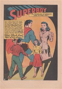 Adventure Comics Featuring Superboy (Color Comics, 1949 series) #1 — How Clark Kent Met Lois Lane! (page 1)