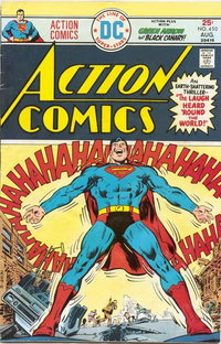 Action Comics (DC, 1938 series)  #450 (August 1975) — The Laugh Heard 'Round the World!