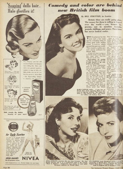 The Australian Women's Weekly (Sydney Newspapers Ltd., 1933 series)  v20#18 (1 October 1952) — Comedy and Color are Behind New British Film Boom