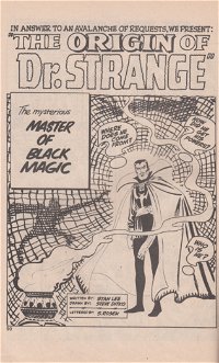 Origins of Great Marvel Comics Heroes (Newton, 1975?)  — The Origin of Dr. Strange (page 1)
