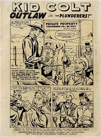 Kid Colt Outlaw (Horwitz, 1955 series) #67 — The Plunderers! (page 1)