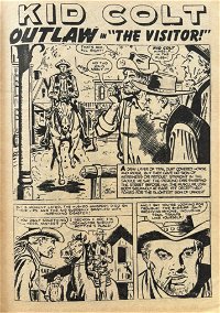 Kid Colt Outlaw (Horwitz, 1955 series) #67 — The Visitor! (page 1)