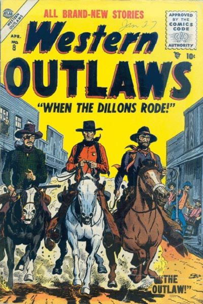 Western Outlaws (Warwick [Atlas], 1954 series) #8 (April 1955)