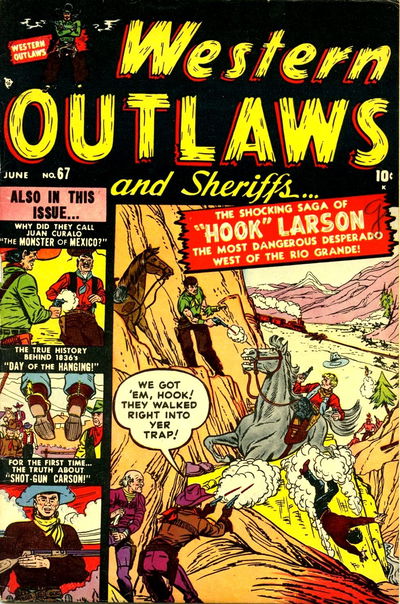 Western Outlaws and Sheriffs (Marvel (Interstate), 1949? series) #67 (June 1951)
