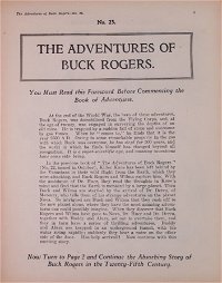 The Adventures of Buck Rogers (Fitchett, 1936 series) #23 — The Adventures of Buck Rogers (page 1)