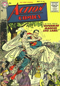Action Comics (DC, 1938 series)  #206 (July 1955) — Superman Marries Lois Lane!