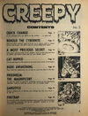 Creepy (KG Murray, 1974 series) #5 — Creepy Contents (page 1)