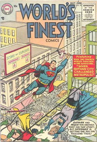 World's Finest Comics (DC, 1941 series)  #76 (May-June 1955) — When Gotham City Challenged Metropolis