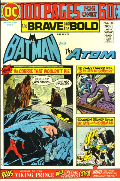 The Brave and the Bold (DC, 1955 series) #115 (October-November 1974)